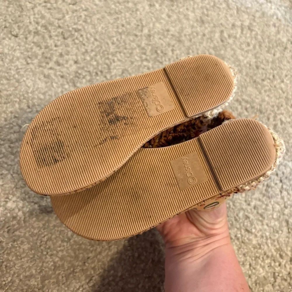 Disney Moana Sandals Sz 11 Tam Blue Stone Kids Dress Up Shoes Tassel